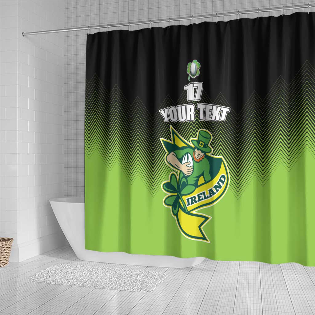 Custom Ireland Rugby Go Champions Shower Curtain Irish Shamrock