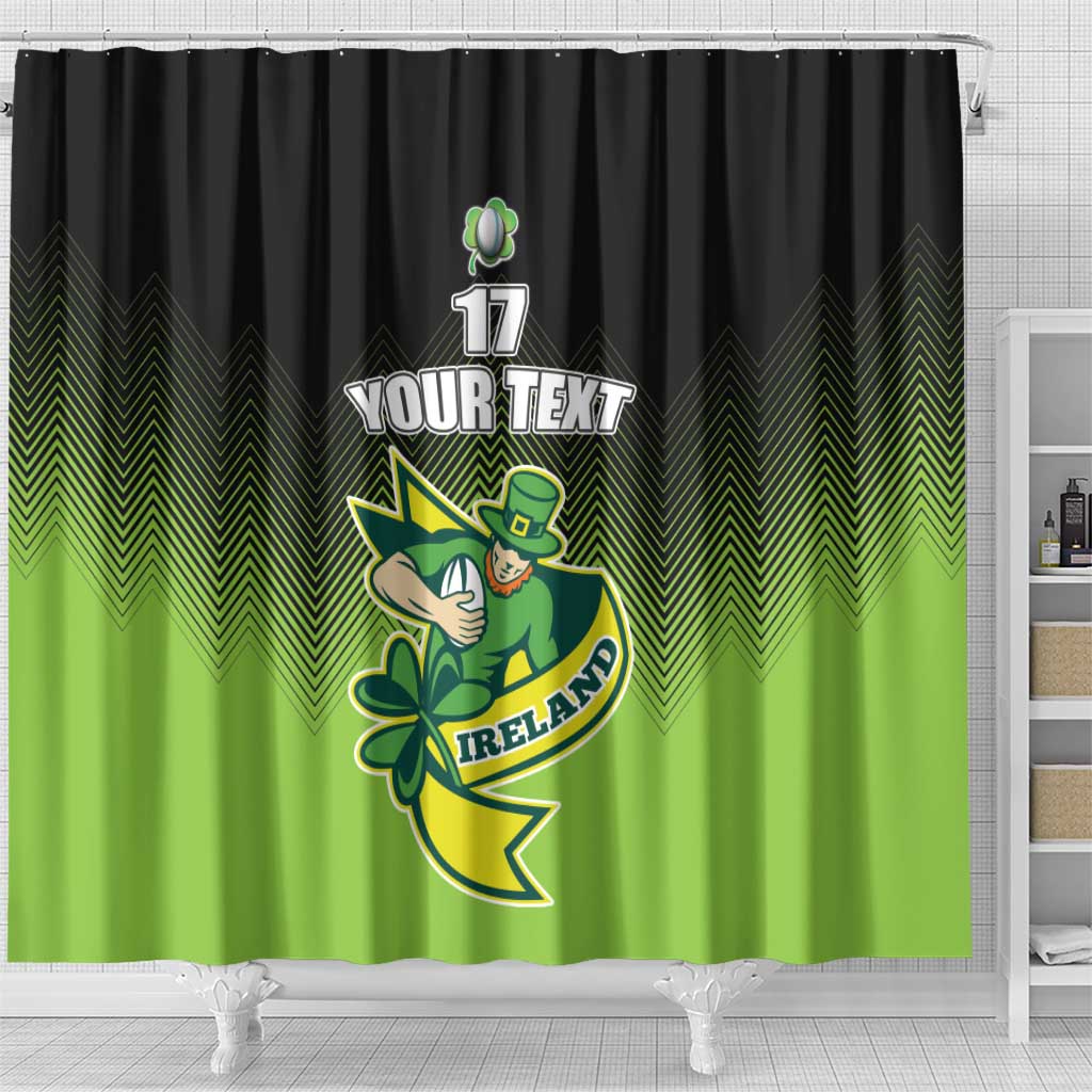 Custom Ireland Rugby Go Champions Shower Curtain Irish Shamrock