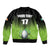 Custom Ireland Rugby Go Champions Sleeve Zip Bomber Jacket Irish Shamrock