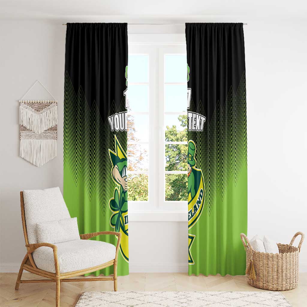 Custom Ireland Rugby Go Champions Window Curtain Irish Shamrock