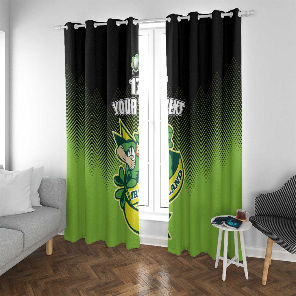 Custom Ireland Rugby Go Champions Window Curtain Irish Shamrock