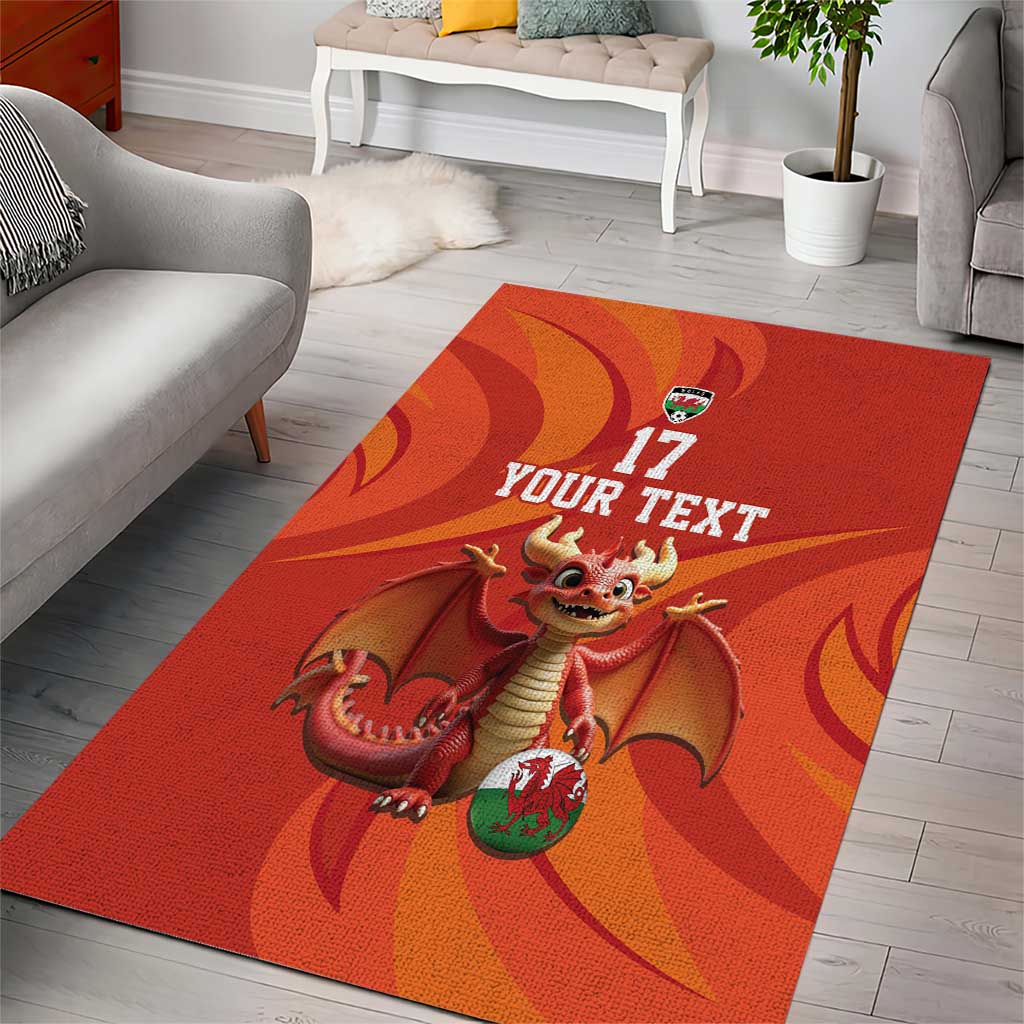 Custom Wales Football Go Champions Area Rug Cymru am byth Red Style