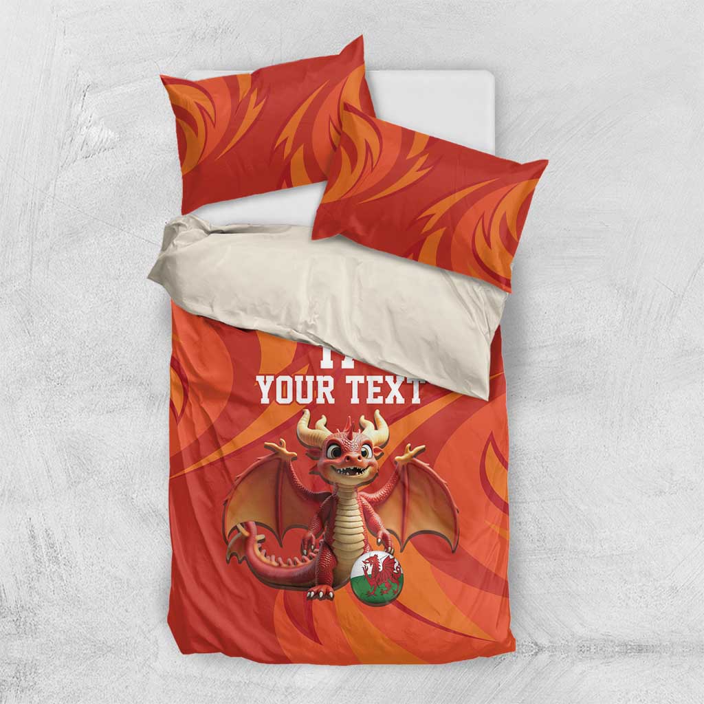 Custom Wales Football Go Champions Bedding Set Cymru am byth Red Style