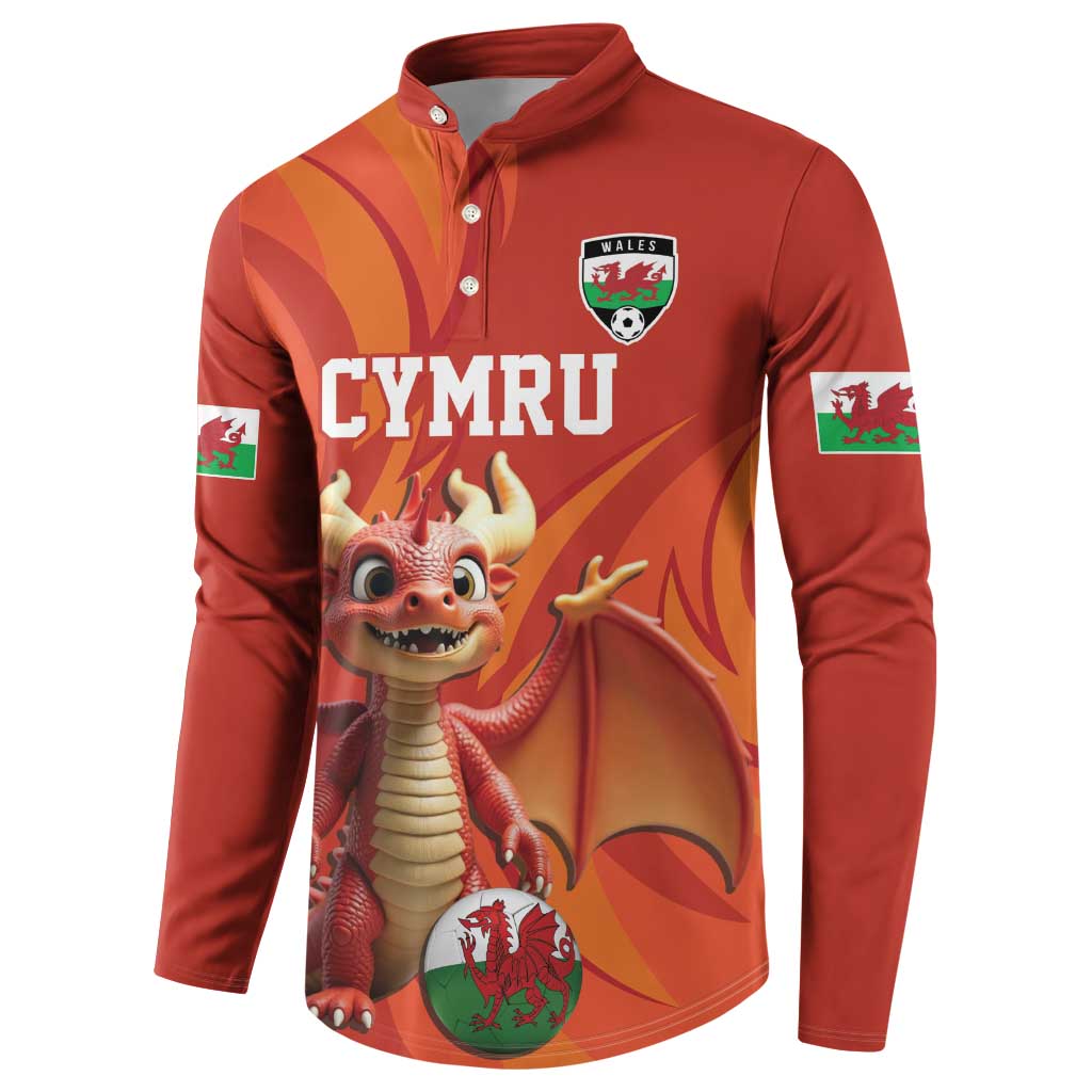 Custom Wales Football Go Champions Button Sweatshirt Cymru am byth Red Style