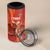 Custom Wales Football Go Champions 4 in 1 Can Cooler Tumbler Cymru am byth Red Style