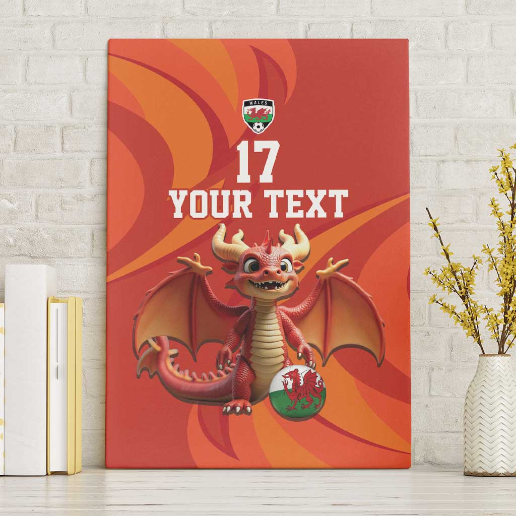 Custom Wales Football Go Champions Canvas Wall Art Cymru am byth Red Style