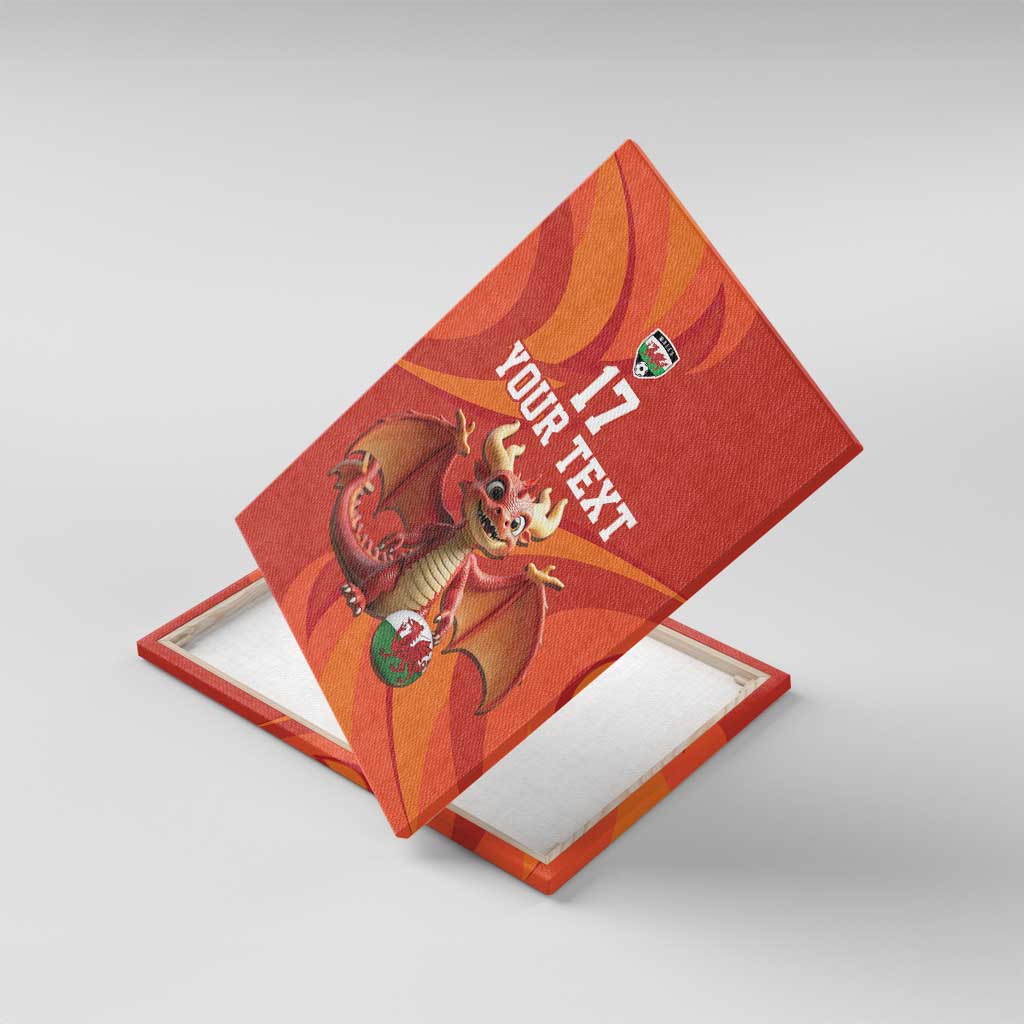 Custom Wales Football Go Champions Canvas Wall Art Cymru am byth Red Style