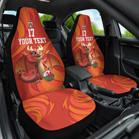 Custom Wales Football Go Champions Car Seat Cover Cymru am byth Red Style