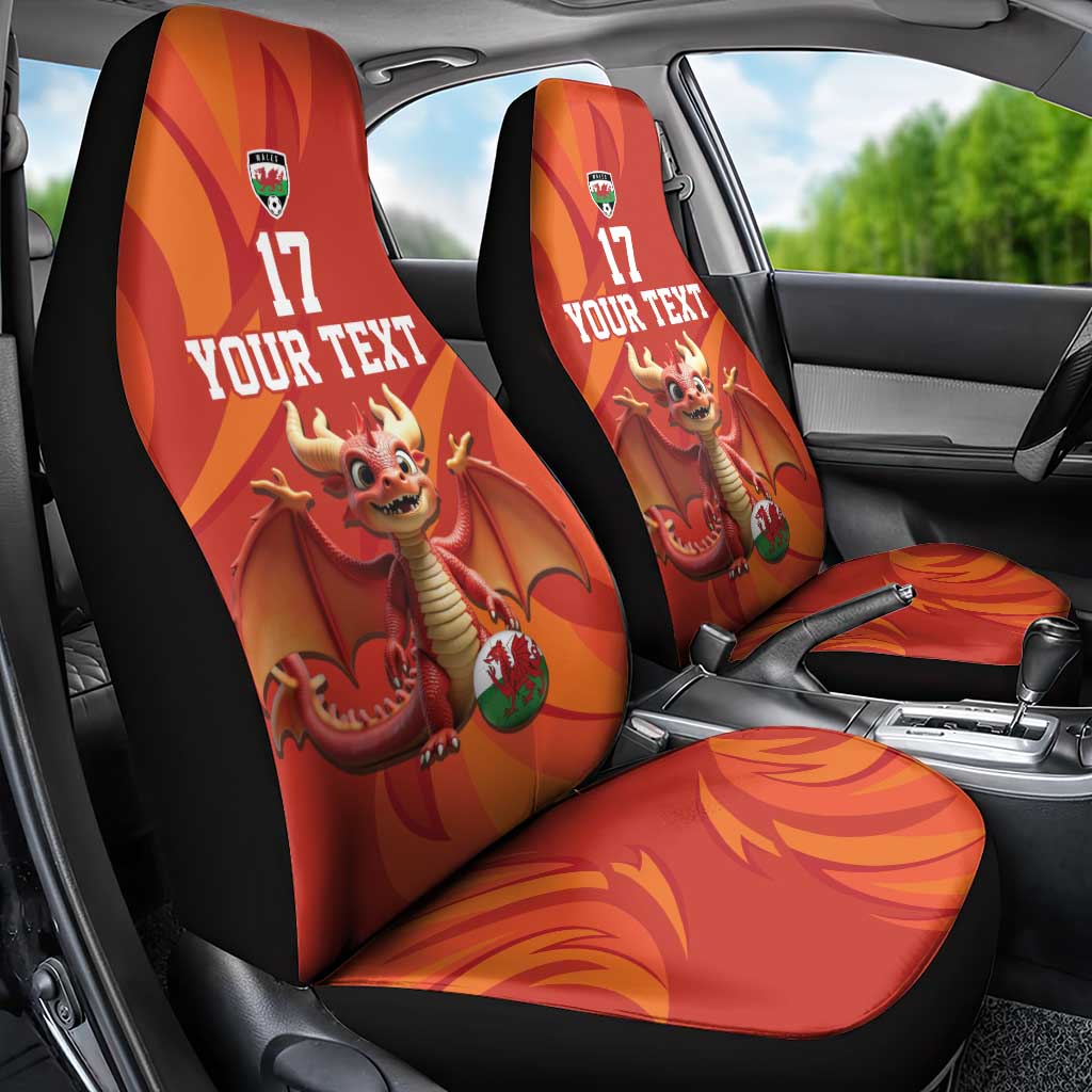 Custom Wales Football Go Champions Car Seat Cover Cymru am byth Red Style