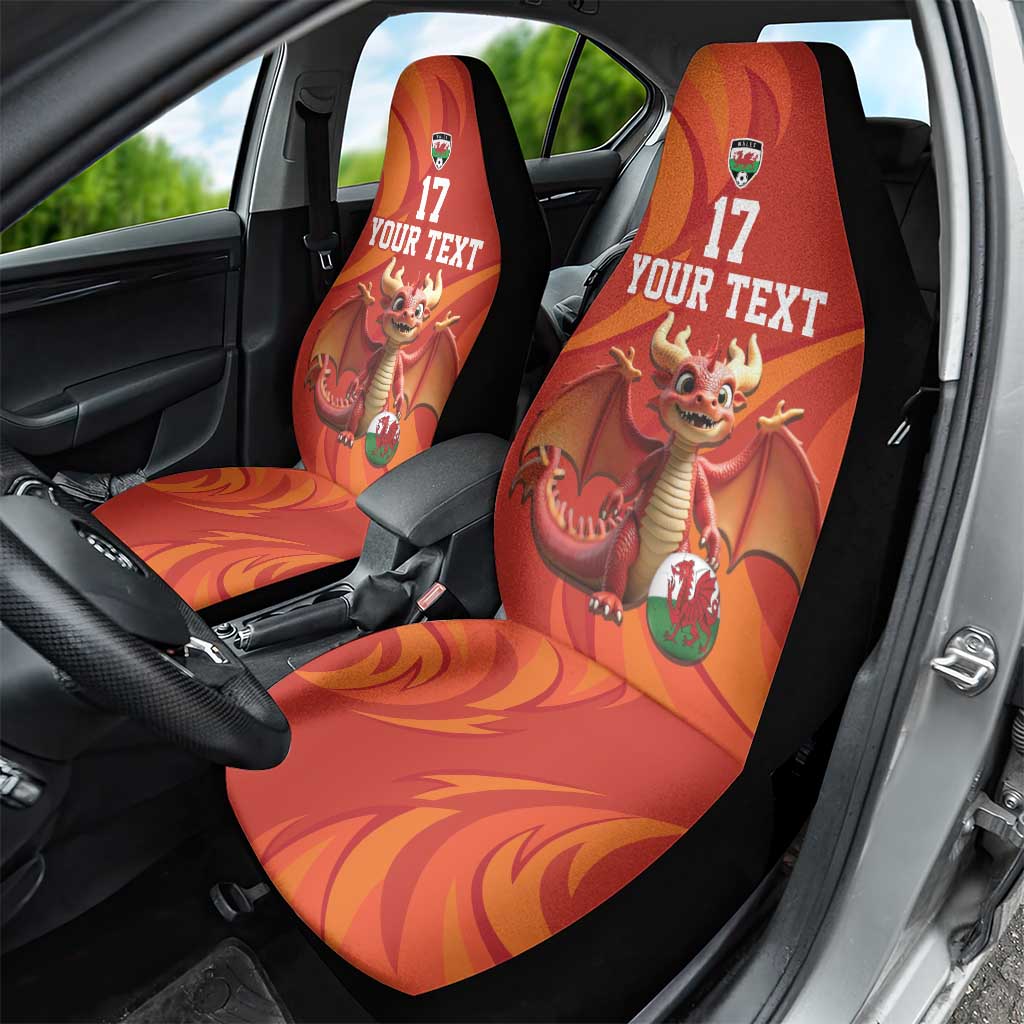 Custom Wales Football Go Champions Car Seat Cover Cymru am byth Red Style