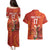 Custom Wales Football Go Champions Couples Matching Puletasi and Hawaiian Shirt Cymru am byth Red Style