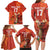 Custom Wales Football Go Champions Family Matching Long Sleeve Bodycon Dress and Hawaiian Shirt Cymru am byth Red Style