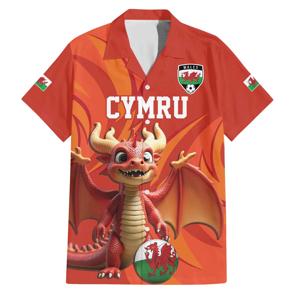 Custom Wales Football Go Champions Family Matching Mermaid Dress and Hawaiian Shirt Cymru am byth Red Style