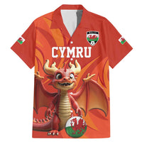 Custom Wales Football Go Champions Family Matching Mermaid Dress and Hawaiian Shirt Cymru am byth Red Style