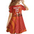 Custom Wales Football Go Champions Family Matching Off The Shoulder Long Sleeve Dress and Hawaiian Shirt Cymru am byth Red Style