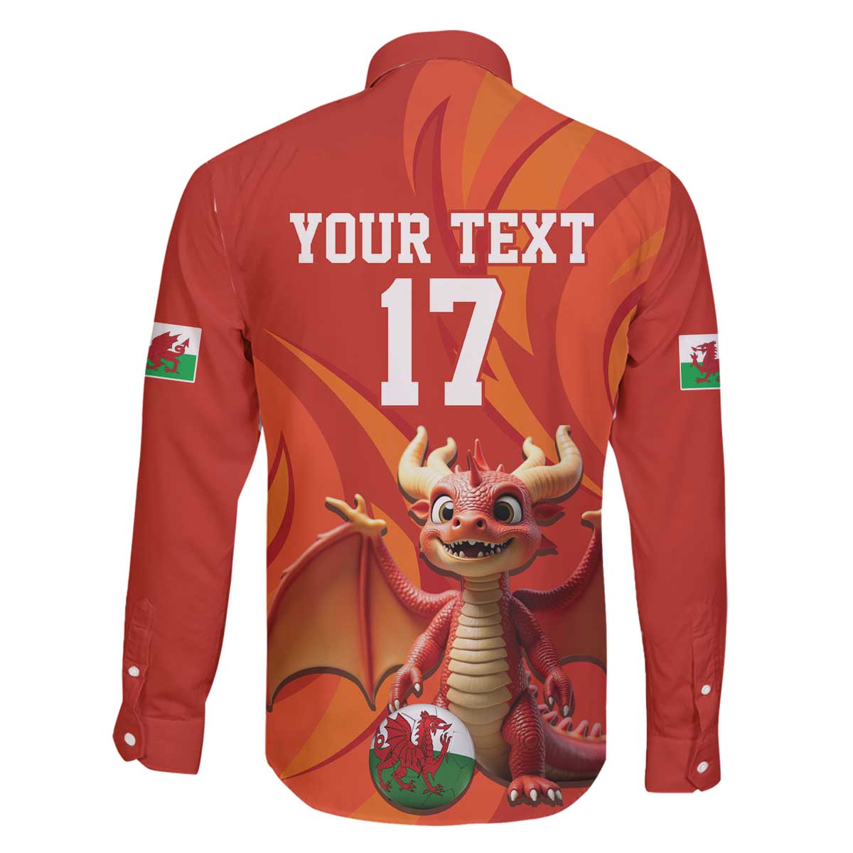 Custom Wales Football Go Champions Family Matching Off The Shoulder Long Sleeve Dress and Hawaiian Shirt Cymru am byth Red Style