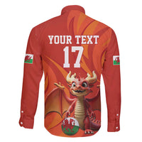 Custom Wales Football Go Champions Family Matching Off Shoulder Maxi Dress and Hawaiian Shirt Cymru am byth Red Style