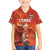Custom Wales Football Go Champions Family Matching Off Shoulder Maxi Dress and Hawaiian Shirt Cymru am byth Red Style