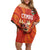 Custom Wales Football Go Champions Family Matching Off Shoulder Short Dress and Hawaiian Shirt Cymru am byth Red Style