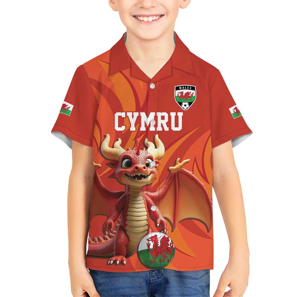 Custom Wales Football Go Champions Family Matching Puletasi and Hawaiian Shirt Cymru am byth Red Style