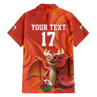 Custom Wales Football Go Champions Family Matching Tank Maxi Dress and Hawaiian Shirt Cymru am byth Red Style