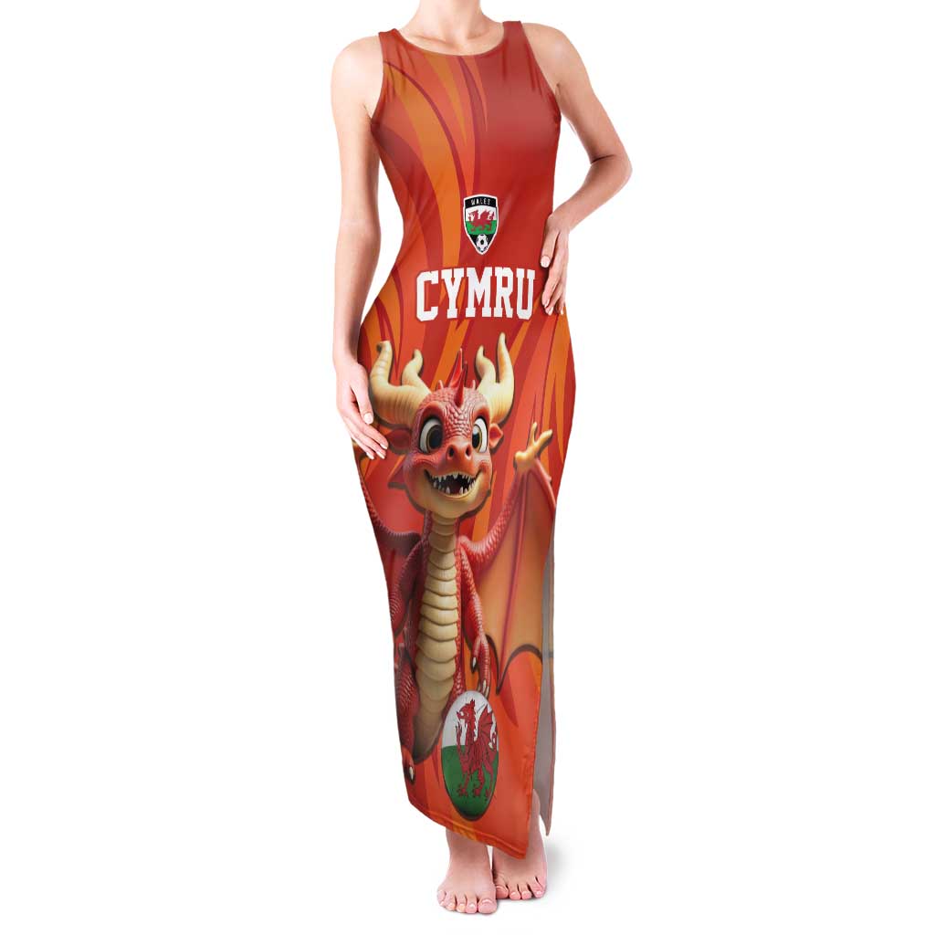 Custom Wales Football Go Champions Family Matching Tank Maxi Dress and Hawaiian Shirt Cymru am byth Red Style