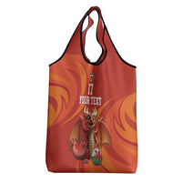 Custom Wales Football Go Champions Grocery Bag Cymru am byth Red Style