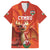 Custom Wales Football Go Champions Hawaiian Shirt Cymru am byth Red Style
