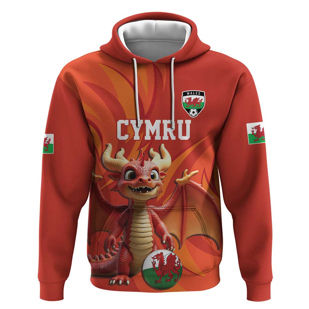 Custom Wales Football Go Champions Hoodie Cymru am byth Red Style