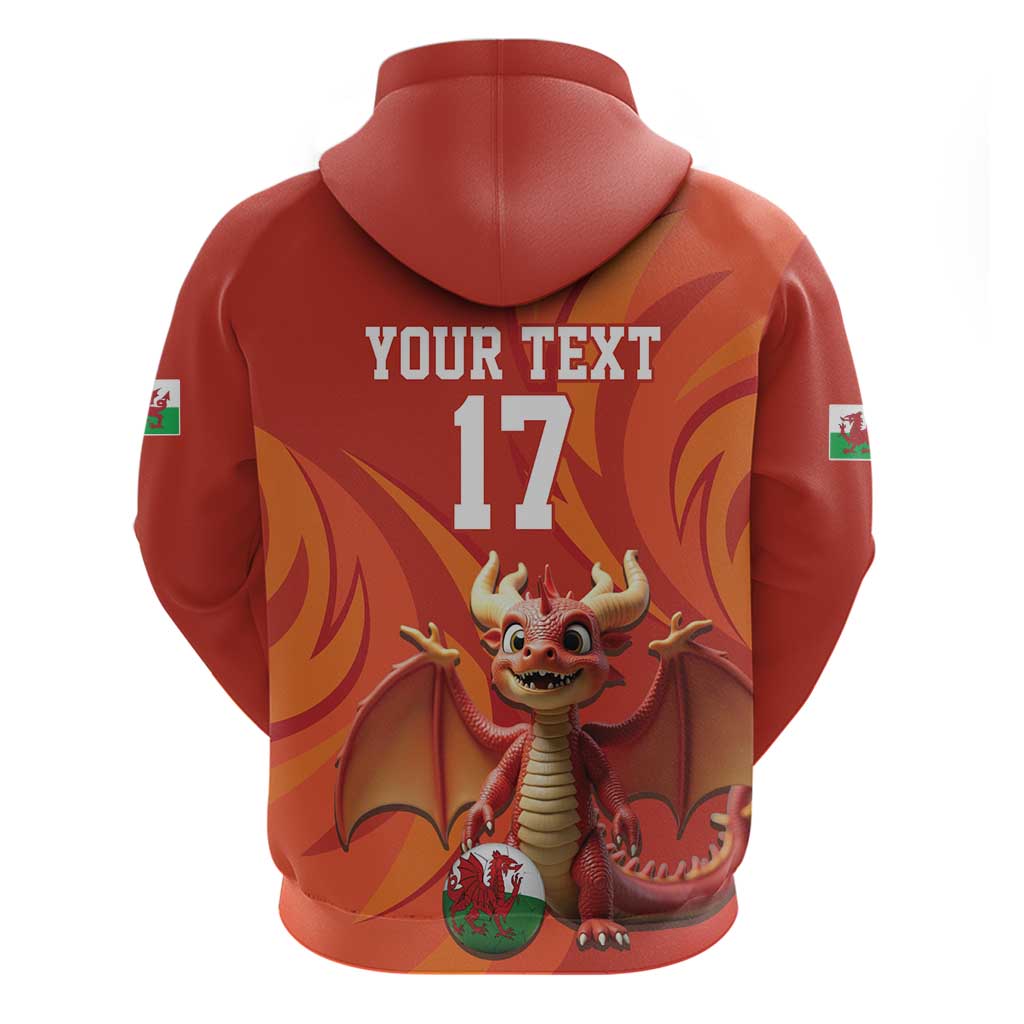 Custom Wales Football Go Champions Hoodie Cymru am byth Red Style