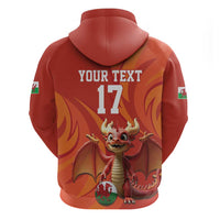 Custom Wales Football Go Champions Hoodie Cymru am byth Red Style