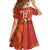 Custom Wales Football Go Champions Kid Short Sleeve Dress Cymru am byth Red Style