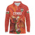 Custom Wales Football Go Champions Long Sleeve Polo Shirt Cymru am byth Red Style