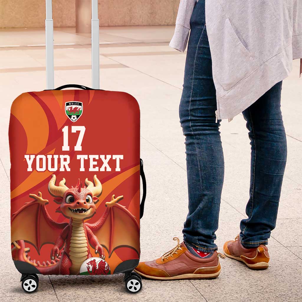 Custom Wales Football Go Champions Luggage Cover Cymru am byth Red Style