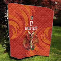 Custom Wales Football Go Champions Quilt Cymru am byth Red Style