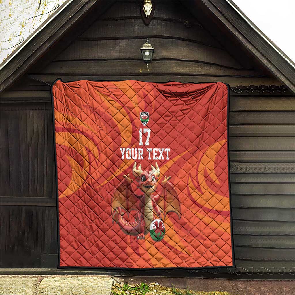 Custom Wales Football Go Champions Quilt Cymru am byth Red Style