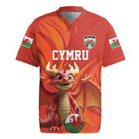 Custom Wales Football Go Champions Rugby Jersey Cymru am byth Red Style