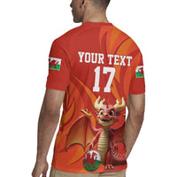 Custom Wales Football Go Champions Rugby Jersey Cymru am byth Red Style