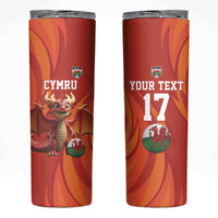 Custom Wales Football Go Champions Skinny Tumbler Cymru am byth Red Style