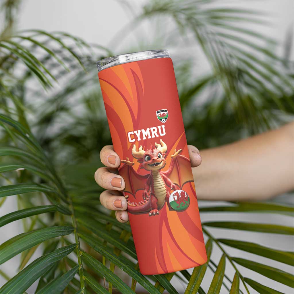 Custom Wales Football Go Champions Skinny Tumbler Cymru am byth Red Style