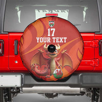 Custom Wales Football Go Champions Spare Tire Cover Cymru am byth Red Style