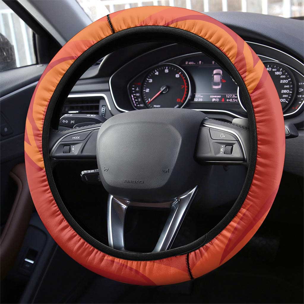 Wales Football Go Champions Steering Wheel Cover Cymru am byth Red Style
