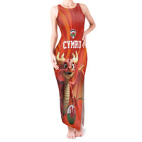 Custom Wales Football Go Champions Tank Maxi Dress Cymru am byth Red Style