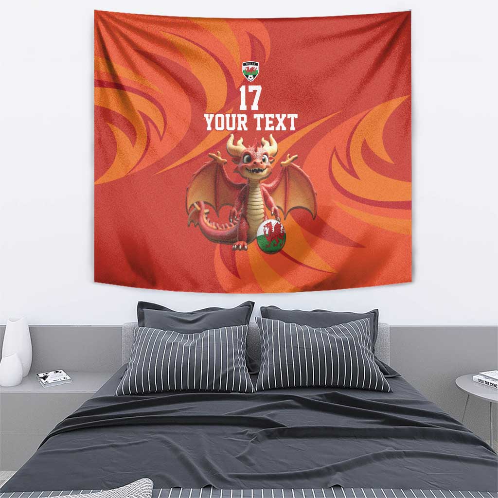 Custom Wales Football Go Champions Tapestry Cymru am byth Red Style