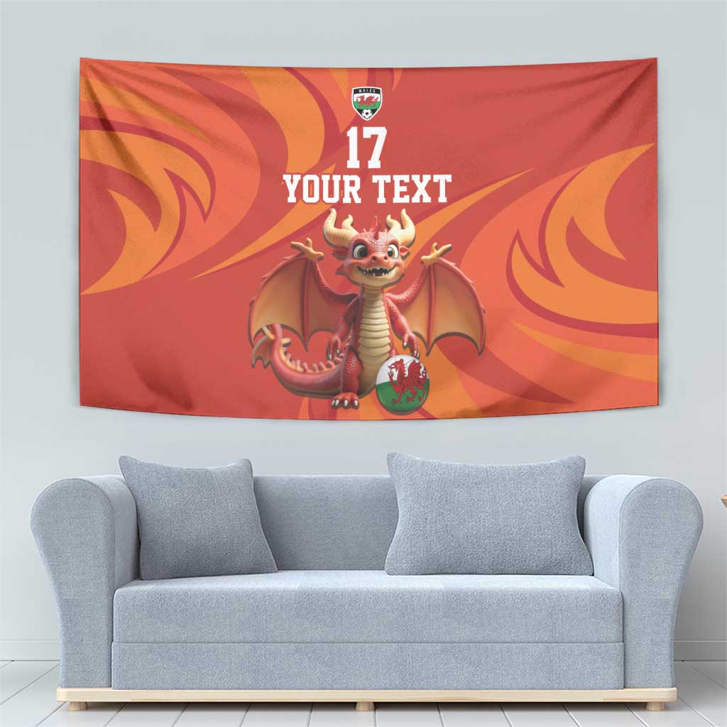Custom Wales Football Go Champions Tapestry Cymru am byth Red Style