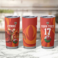 Custom Wales Football Go Champions Tumbler Cup Cymru am byth Red Style