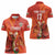 Custom Wales Football Go Champions Women Polo Shirt Cymru am byth Red Style