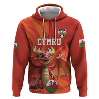 Custom Wales Football Go Champions Zip Hoodie Cymru am byth Red Style