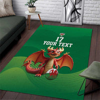 Custom Wales Football Go Champions Area Rug Cymru am byth Green Style