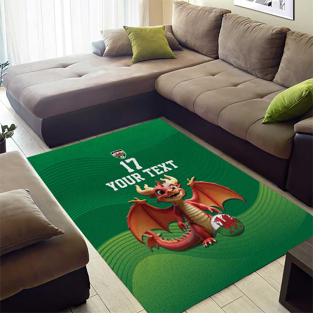 Custom Wales Football Go Champions Area Rug Cymru am byth Green Style